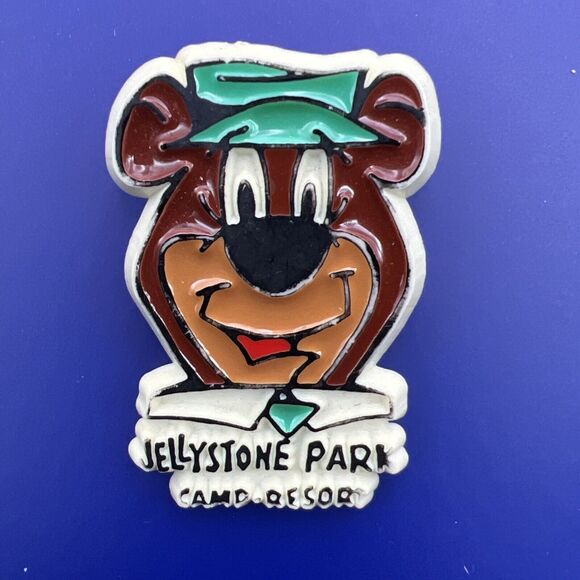 Vintage Jellystone Park "Camp Resort" Employee Name tag Yogi bear Pin - Picture 4 of 4